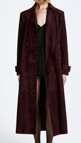 Trench femme cuir suédé - femme,